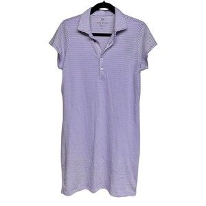 RENWICK POLO DRESS LAVENDER /WHITE STRIPE WOMEN’S SIZE MEDIUM